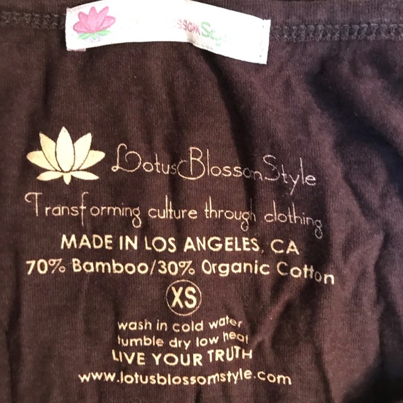 Lotus Blossom Style Bamboo & Organic Cotton Long Sleeve. Small NEW. - Picture 8 of 15